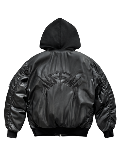 MA-1 LEATHER BOMBER JACKET