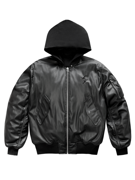 MA-1 LEATHER BOMBER JACKET