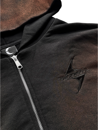 BURNT ZIP-HOODIE