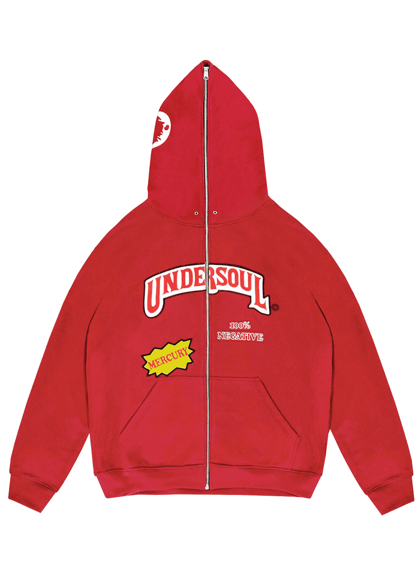 RED UNDERWOOD FULL ZIP HOODIE