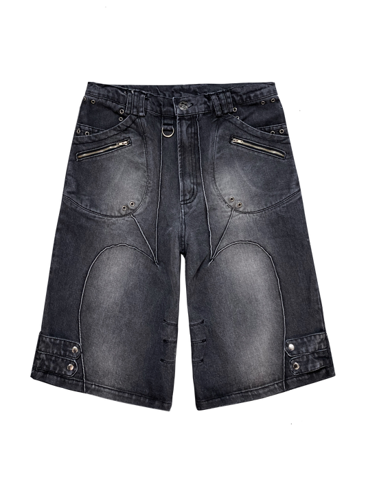 UNDERSOUL WASHED DENIM SHORTS