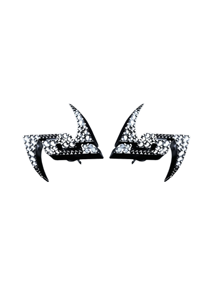 RHINESTONE US SILVER EARRINGS