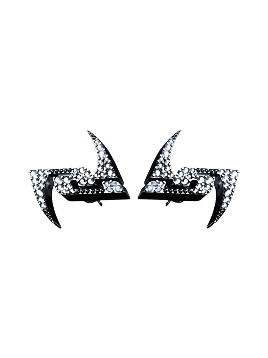 RHINESTONE US SILVER EARRINGS