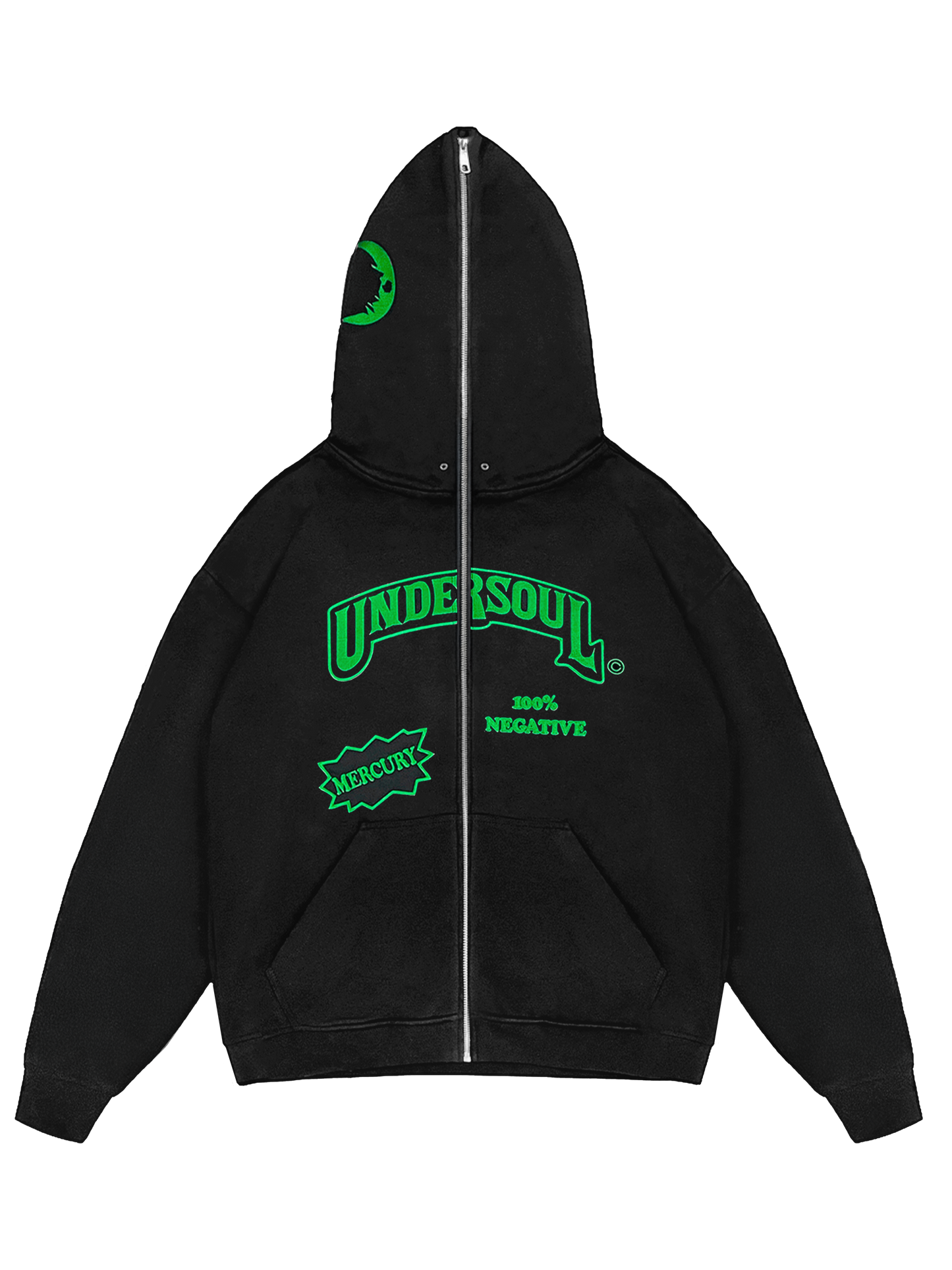 GREEN UNDERWOOD FULL ZIP HOODIE