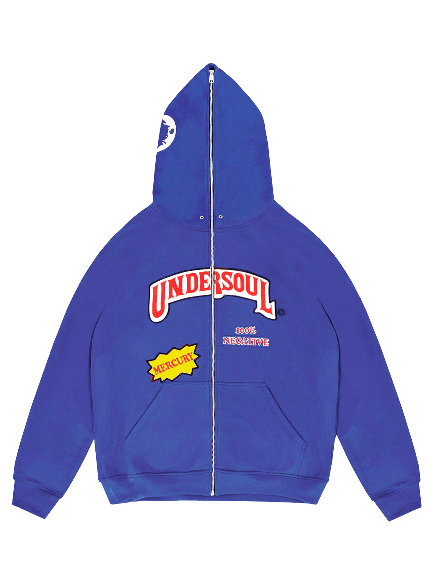 BLUE UNDERWOOD FULL ZIP HOODIE