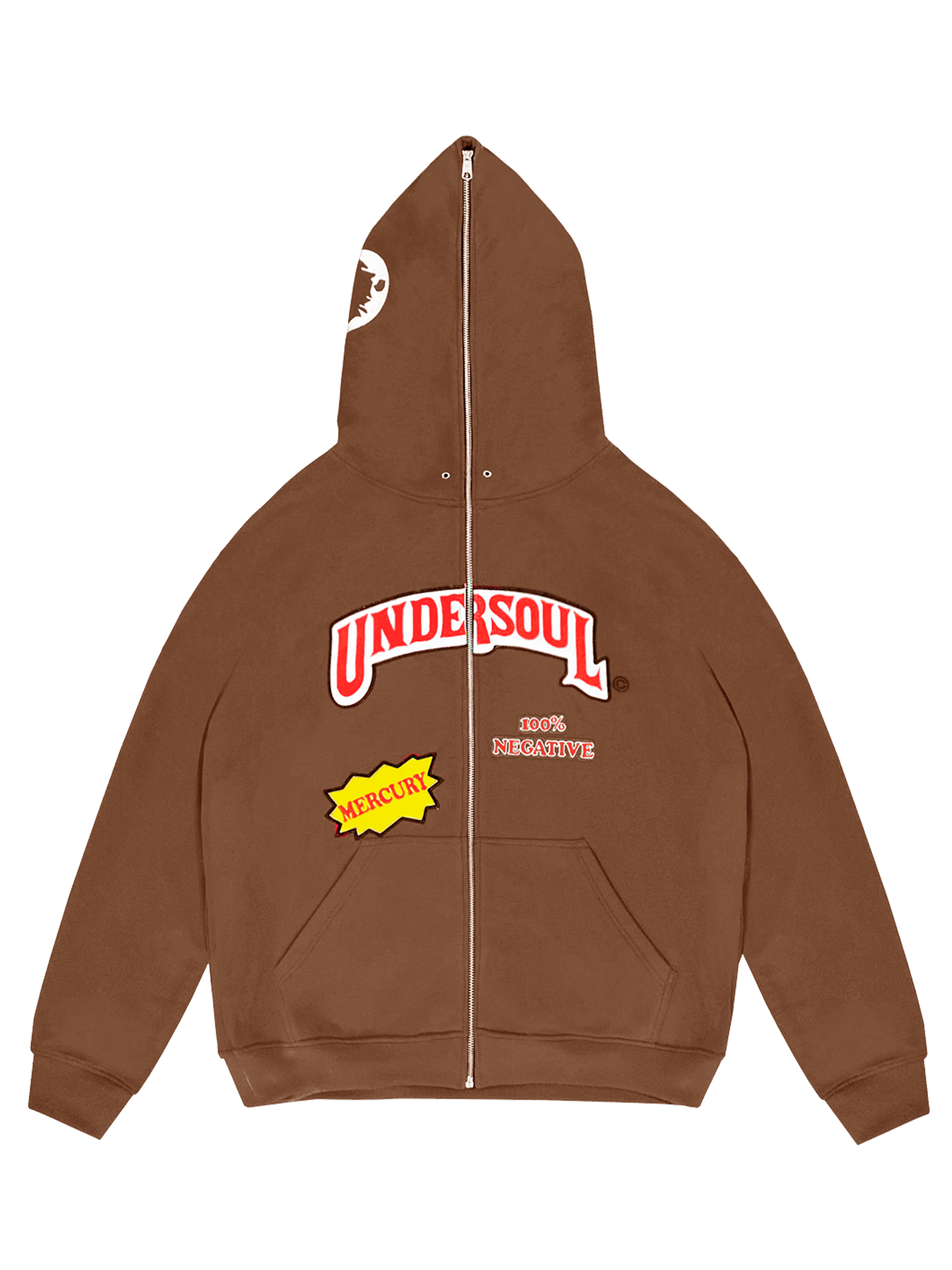 BROWN «UNDERWOOD» FULL ZIP HOODIE