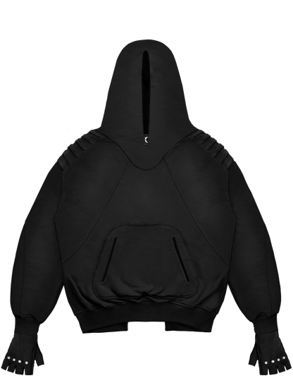 STEALTH DARK BLACK HOODIE