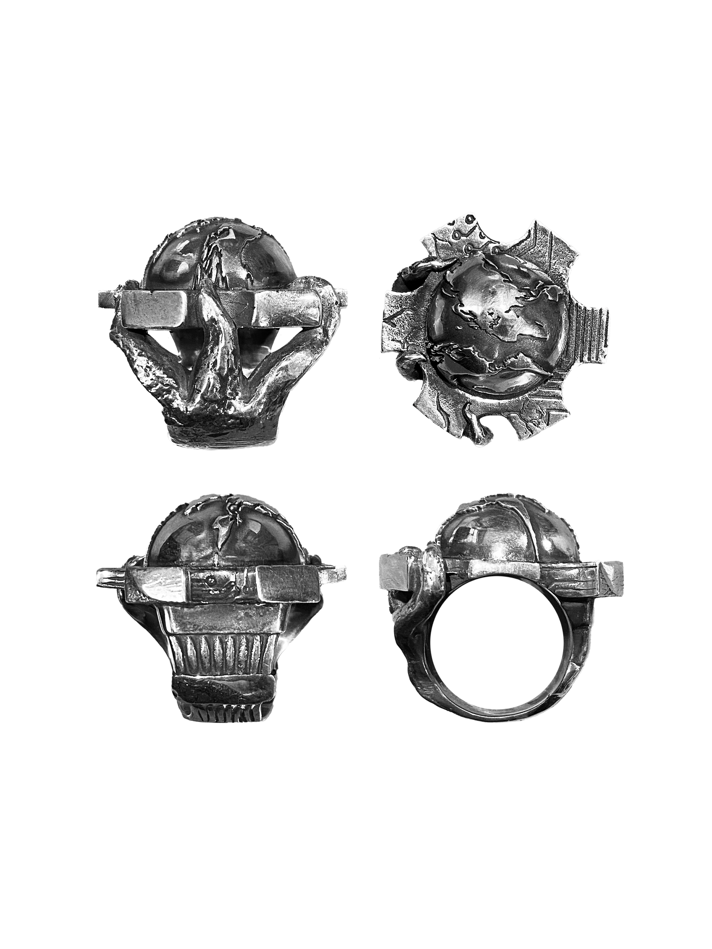 SILVER GEAR RING