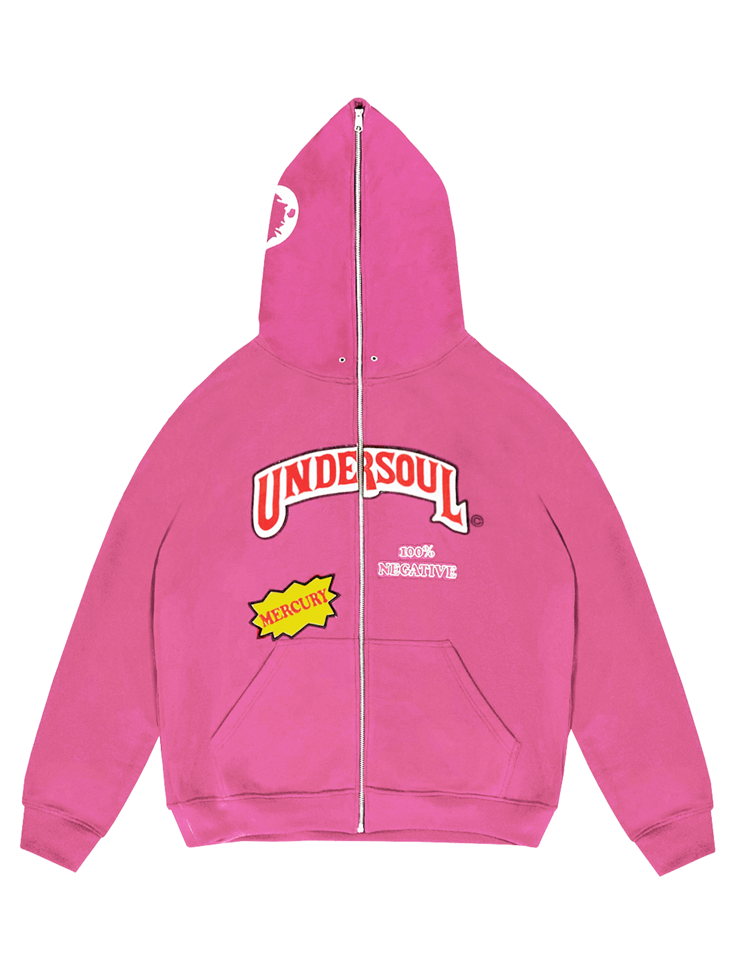 PINK «UNDERWOOD» FULL ZIP HOODIE