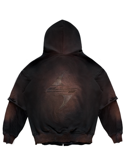 BURNT ZIP-HOODIE