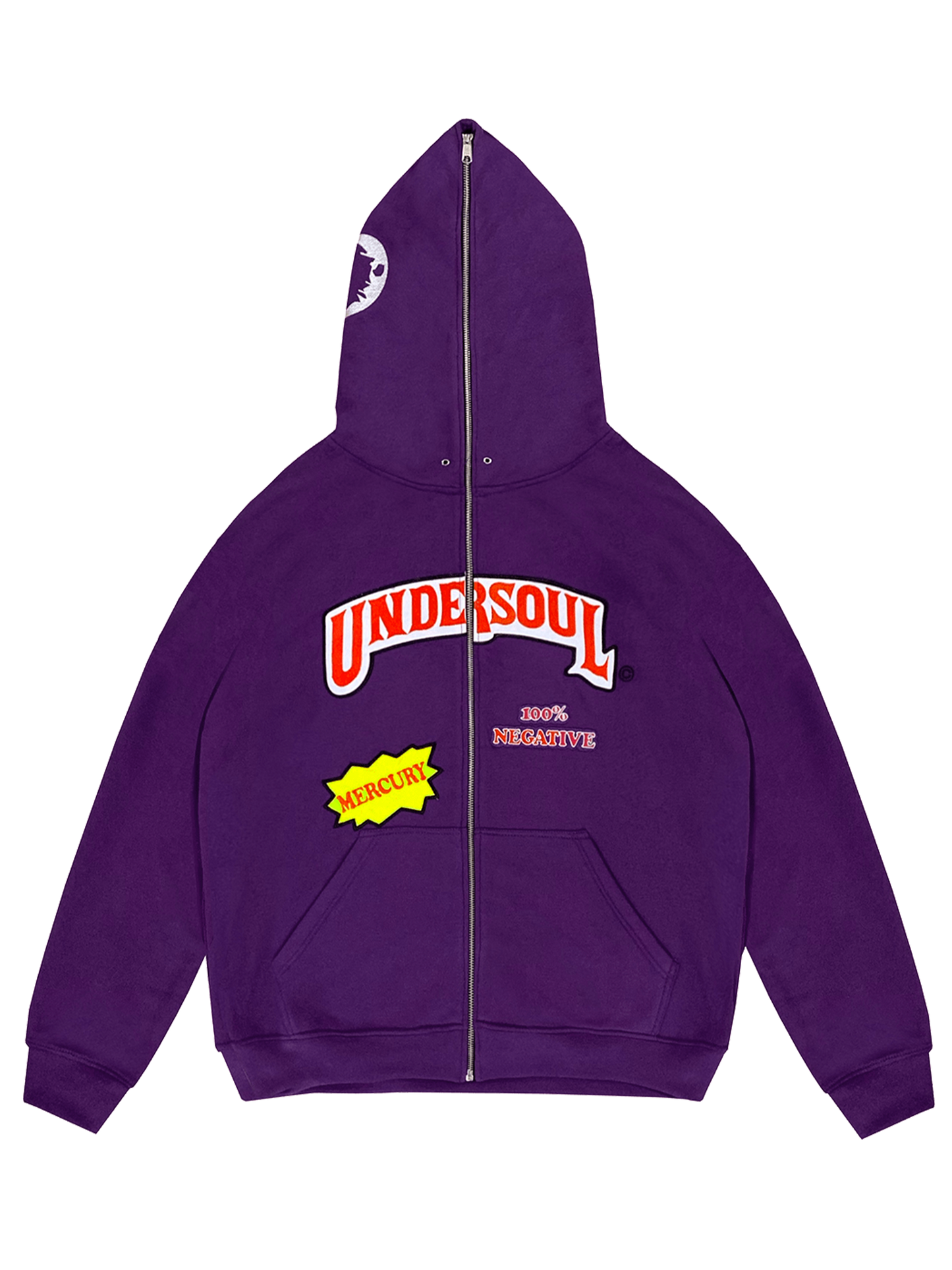 PURPLE «UNDERWOOD» FULL ZIP HOODIE