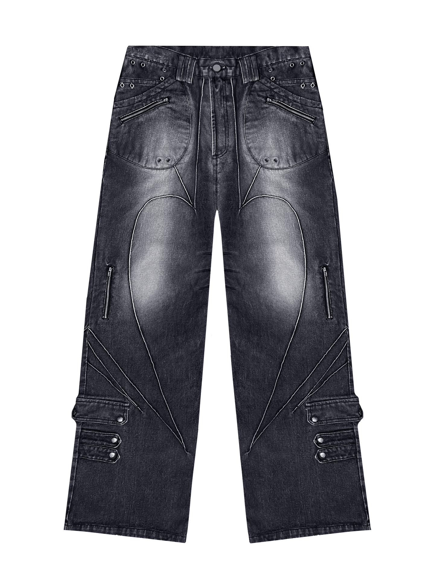 UNDERSOUL WASHED DENIM JEANS