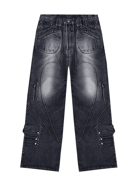 UNDERSOUL WASHED DENIM JEANS