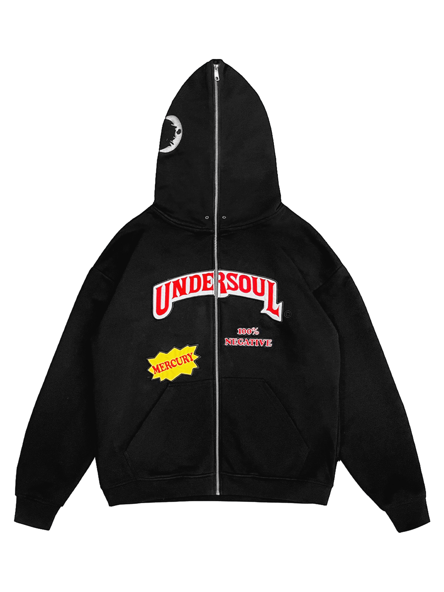 BLACK «UNDERWOOD» FULL ZIP HOODIE – UNDERSOUL®