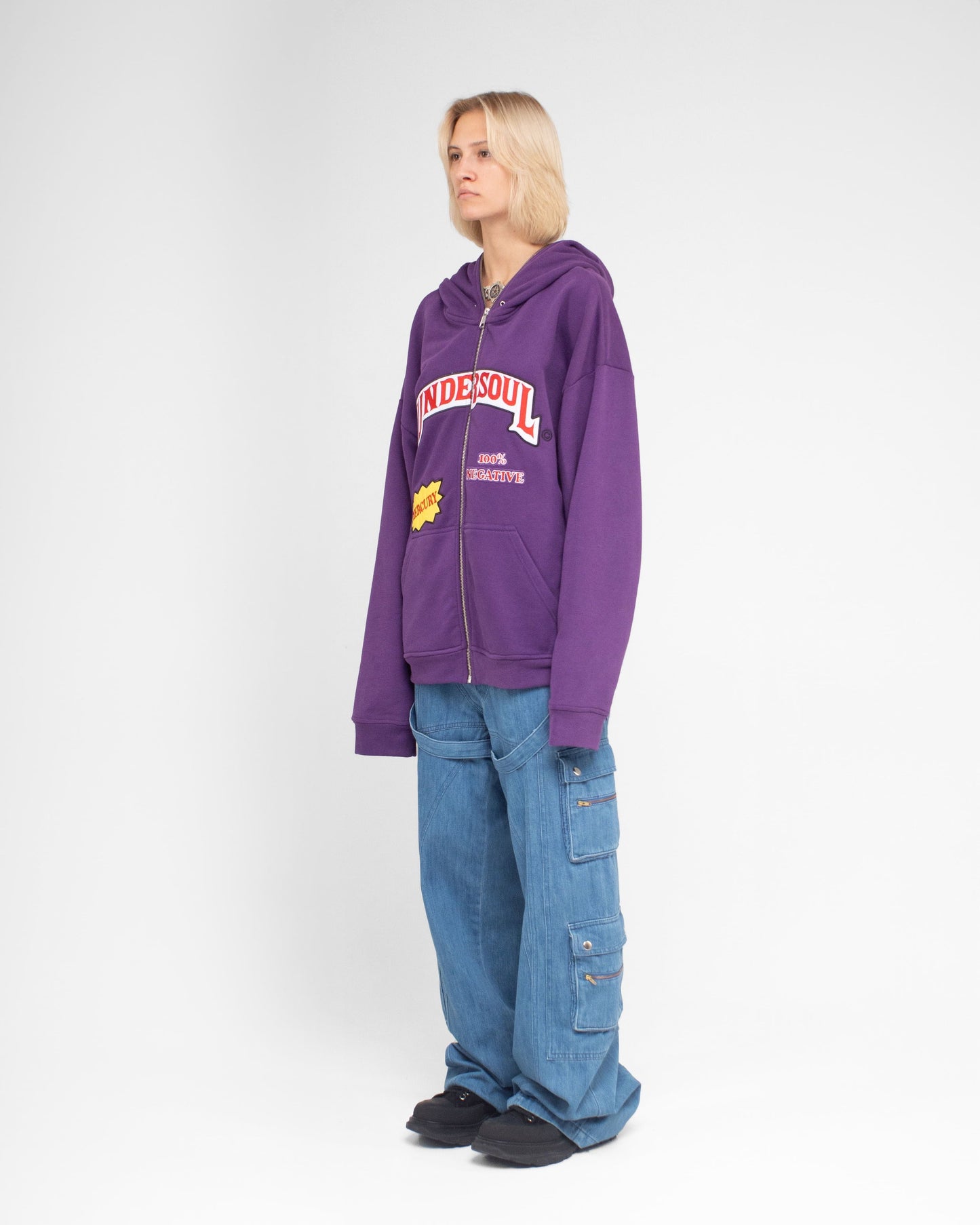 PURPLE «UNDERWOOD» FULL ZIP HOODIE