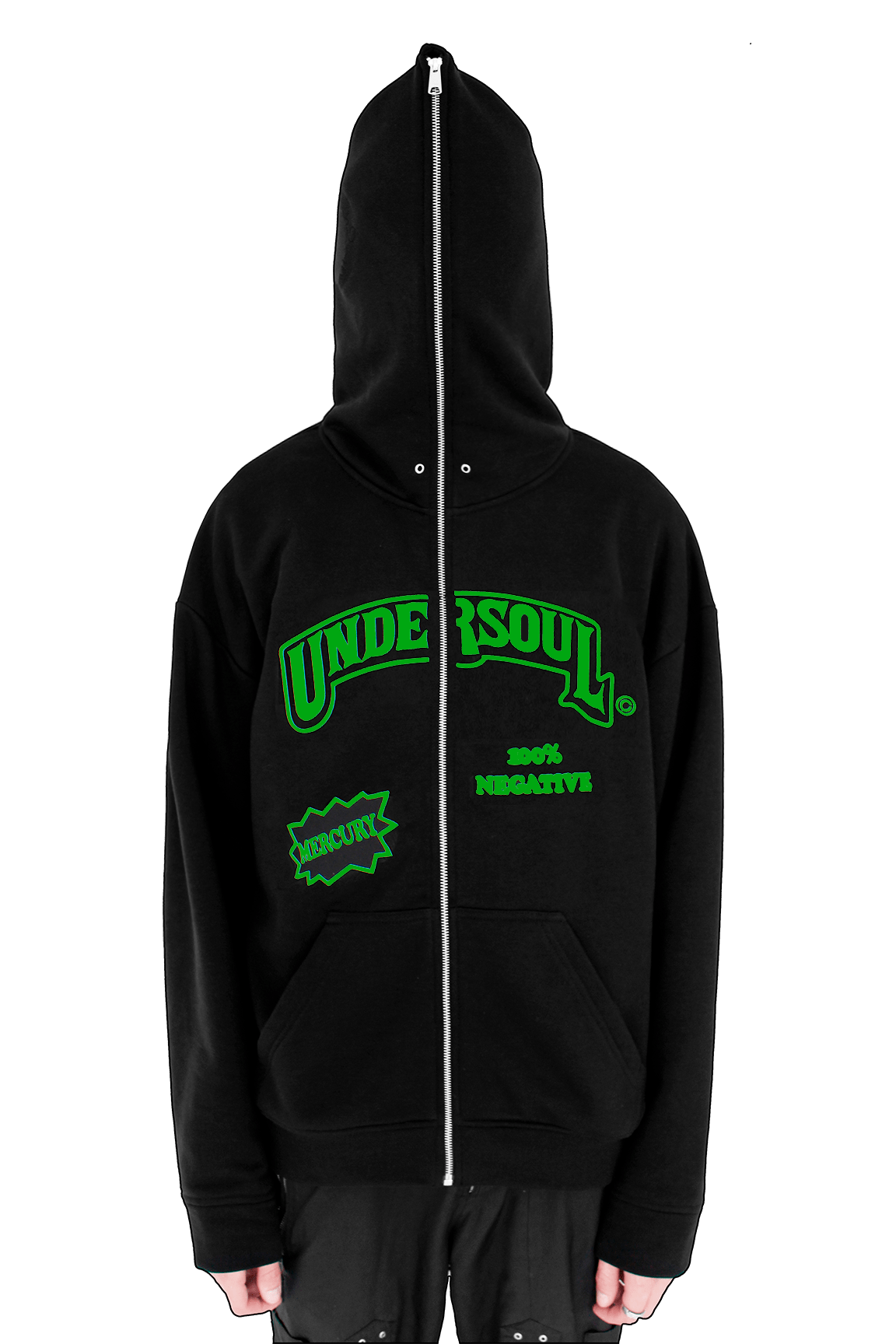 GREEN «UNDERWOOD» FULL ZIP HOODIE