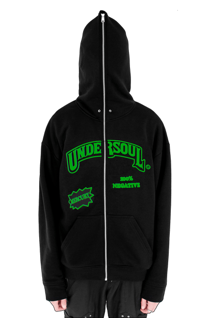 GREEN «UNDERWOOD» FULL ZIP HOODIE