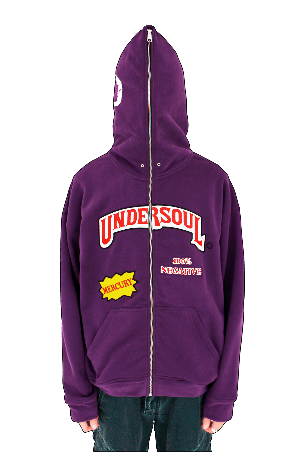 PURPLE «UNDERWOOD» FULL ZIP HOODIE