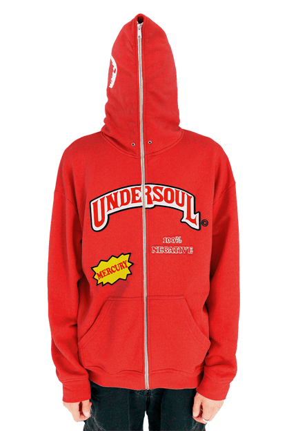 RED UNDERWOOD FULL ZIP HOODIE