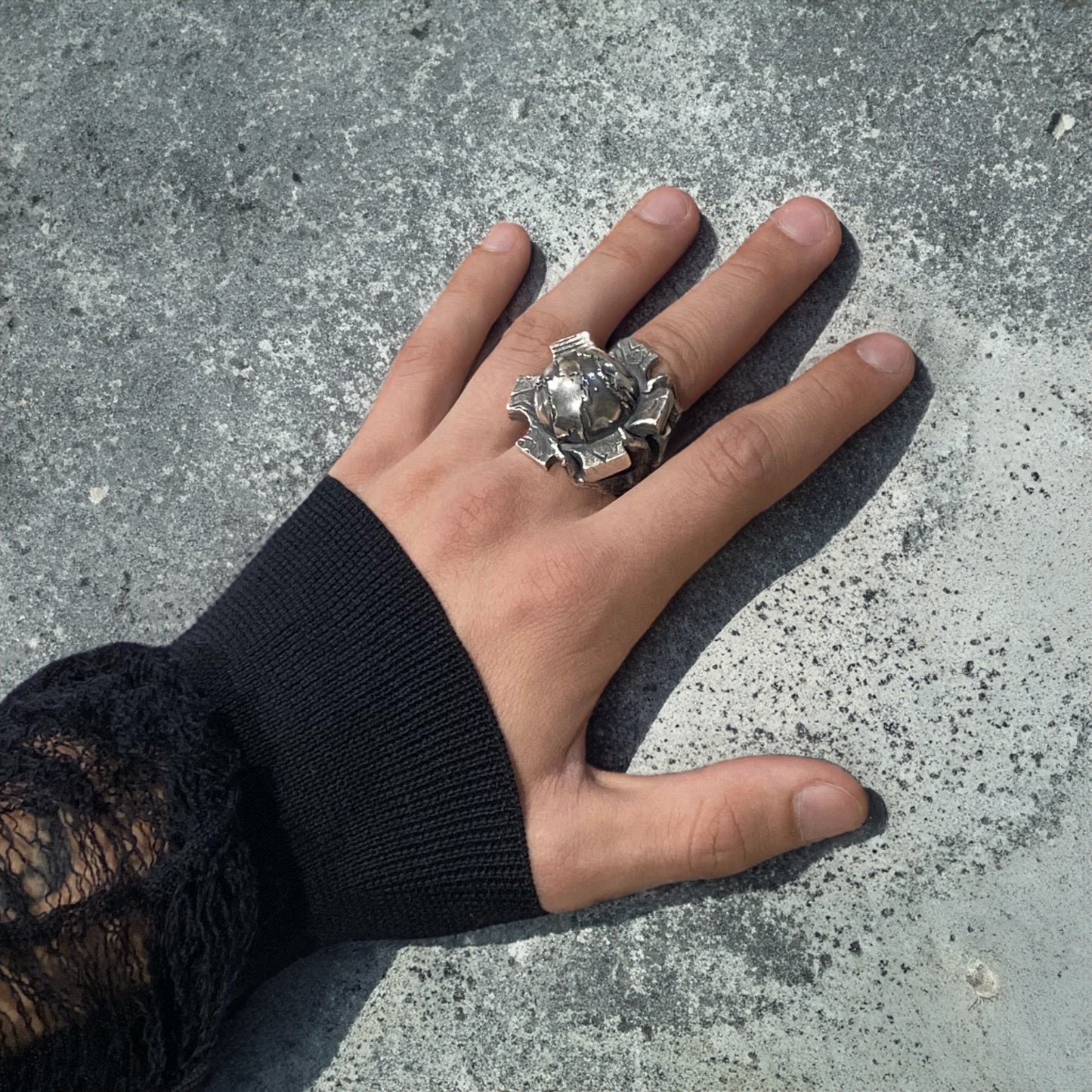 SILVER GEAR RING